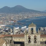 Naples and its bay with Mount Vesuvius beyond