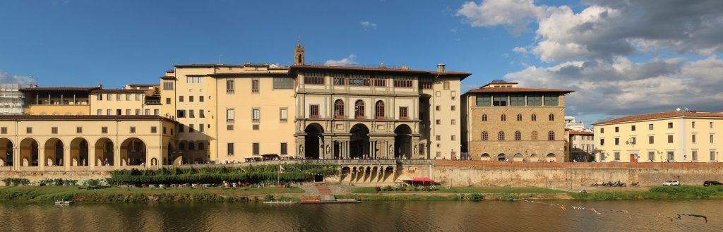 The Uffizi seen from across the river Arno